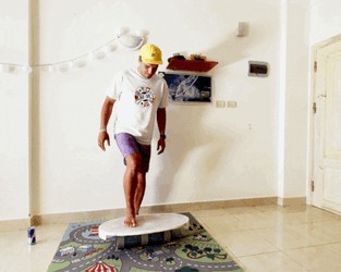 Balance Beam Paddle Board Rolling GIF