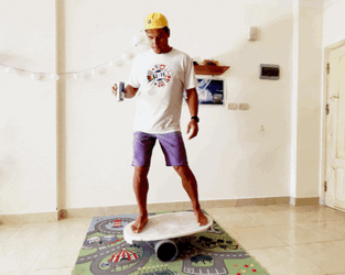 Balance Beam Paddle Board Work Out GIF