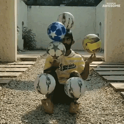 Balance Spinning Soccer Ball GIF