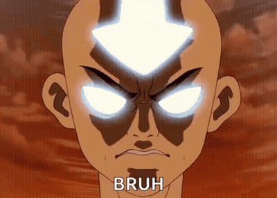 Bald Avatar Glowing Eyes Saying Bruh GIF