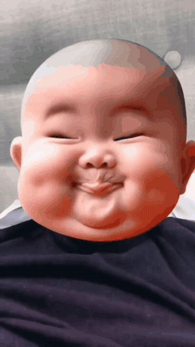 Bald Baby Big Smile GIF