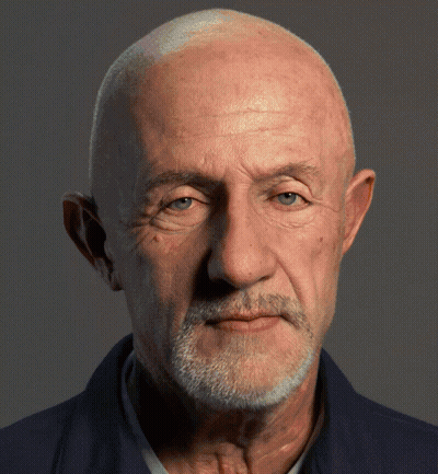 Bald Bearded Man Facing Camera GIF