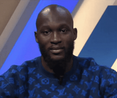 Bald Bearded Man In Blue Louis Vuitton Sweater GIF