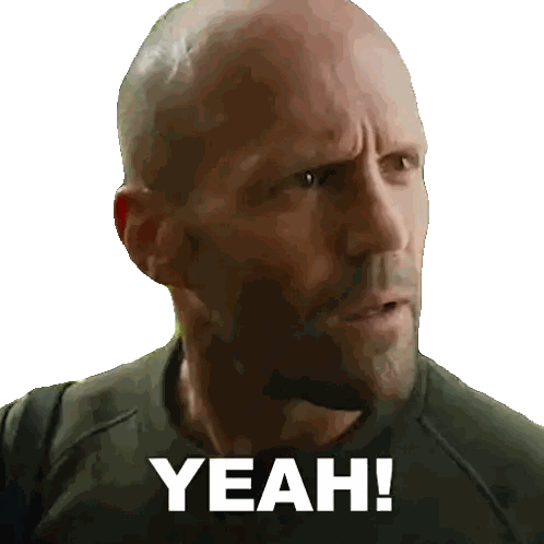 Bald Bearded Man Saying Yeah Sticker