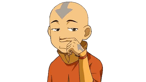 Bald Cartoon Covering Nose Sticker