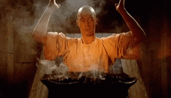 Bald David Carradine Kung Fu Prayer GIF