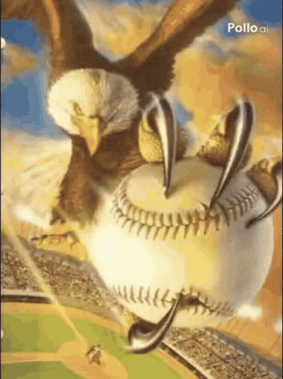 Bald Eagle Holding Baseball GIF