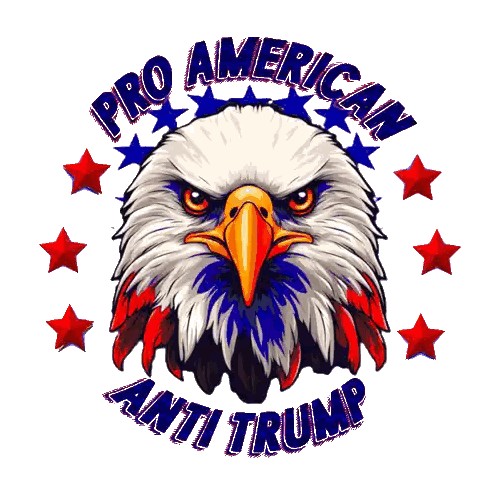 Bald Eagle With Pro American Anti Trump Sticker