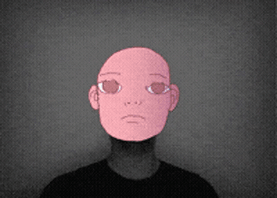 Bald Head With Pink Face GIF
