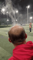 Bald Head With Smoke Heat Stroke GIF