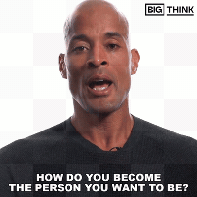 Bald Man Asks How To Become The Person You Want To Be GIF