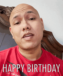 Bald Man Birthday Greetings GIF