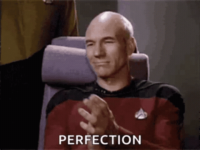 Bald Man Clapping In Front Of Perfection Screen GIF