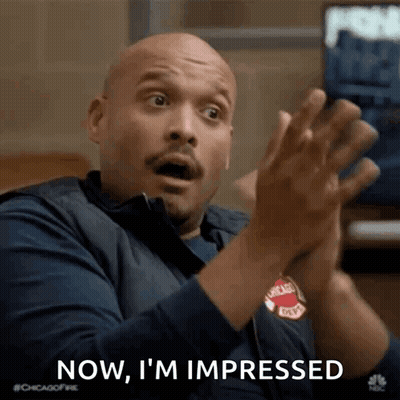 Bald Man Clapping Saying Now I'm Impressed GIF