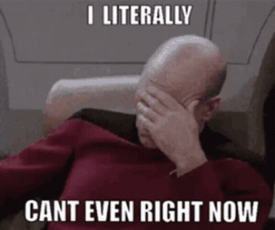 Bald Man Covering Face Saying I Literally Can't Even Right Now GIF