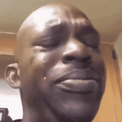 Bald Man Crying With Tear GIF
