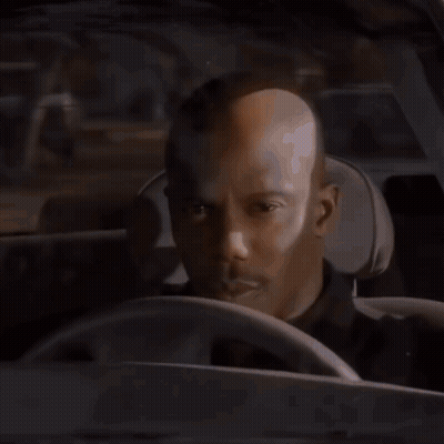 Bald Man Driving Car GIF