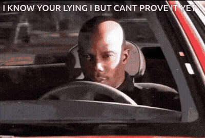 Bald Man Driving Car Saying I Know You're Lying GIF