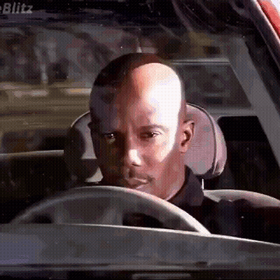 Bald Man Driving Car GIF