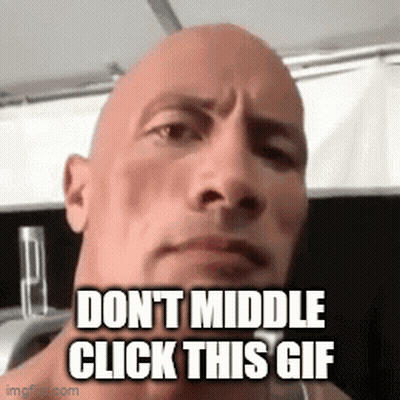 Bald Man Funny Face Don't Middle Click This GIF
