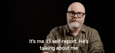 Bald Man Glasses It's Me I'll Self Report GIF