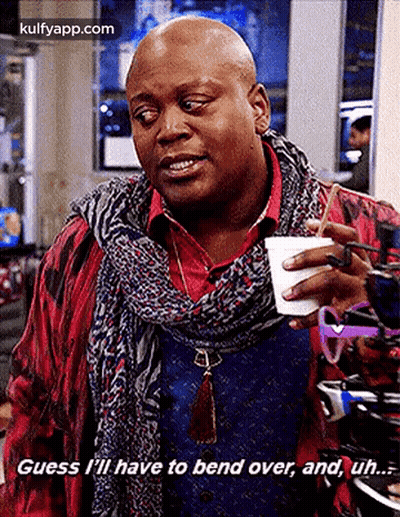 Bald Man Guess I'll Bend Over And Uh GIF