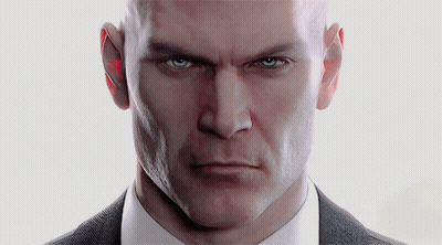 Bald Man Holding Guns Agent 427 On Twitch On Back GIF