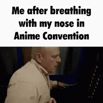 Bald Man Holding Knife Next To Window GIF