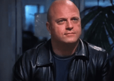 Bald Man In Black Leather Jacket GIF