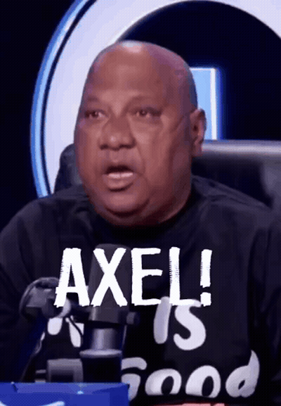 Bald Man In Black Shirt Axel Is Good GIF