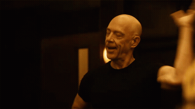 Bald Man In Black Shirt Eyes Closed GIF