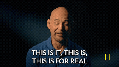 Bald Man In Blue Shirt Says This Is It This Is For Real GIF