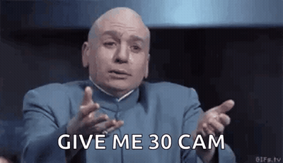 Bald Man In Blue Suit Saying Give Me 30 Cam GIF