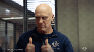 Bald Man In Chicago Fire Squad 3 Sweatshirt Thumbs Up GIF