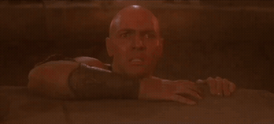 Bald Man In Desert Eyes Closed Saying Me When You Take Off Yo Pannies GIF