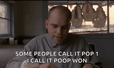Bald Man In Diner Says Some People Call It Pop GIF