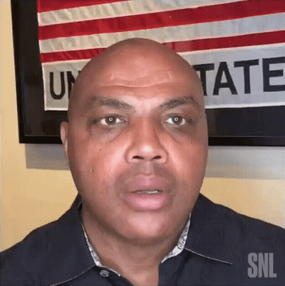 Bald Man In Front Of American Flag Saying State GIF