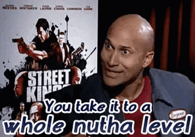 Bald Man In Front Of Street King Poster GIF