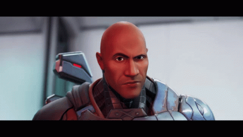 Bald Man In Futuristic Suit Looks Serious GIF