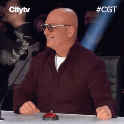 Bald Man In Glasses Red Button Saying CGT GIF