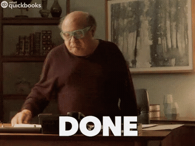 Bald Man In Green Glasses Saying Done GIF