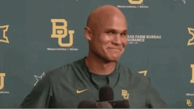 Bald Man In Green Nike Shirt With Letter B GIF