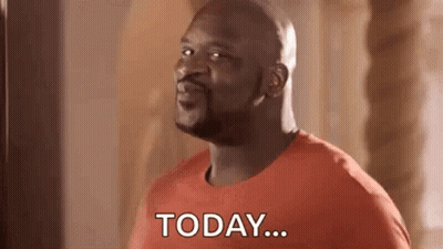 Bald Man In Orange Shirt Saying Today GIF