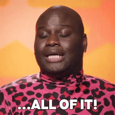 Bald Man In Pink Leopard Shirt Saying All Of It GIF