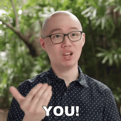 Bald Man In Polka-Dot Shirt Glasses Saying You GIF