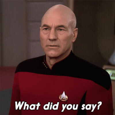 Bald Man In Red And Black Uniform Says What Did You Say GIF