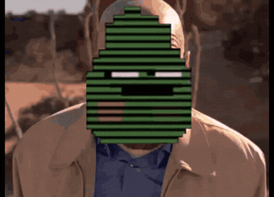 Bald Man In Red Shirt Being Pushed GIF