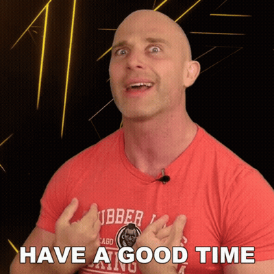 Bald Man In Red Shirt Saying Rubber Ring GIF