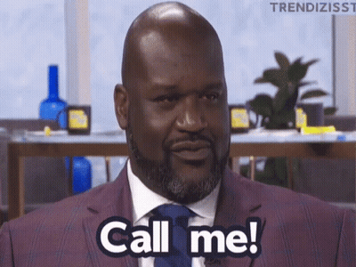 Bald Man In Suit And Tie Saying Call Me GIF