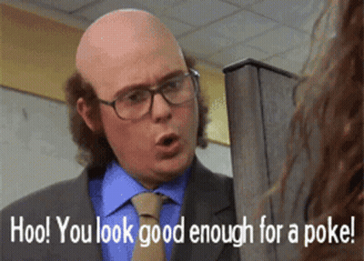 Bald Man In Suit And Tie Talking To Woman GIF